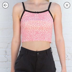 brandy melville pink cheetah tank